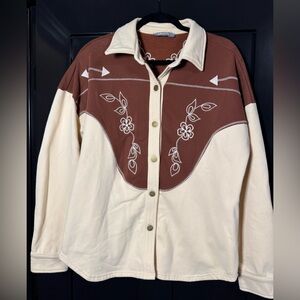 Brown and Cream Western Style Jacket